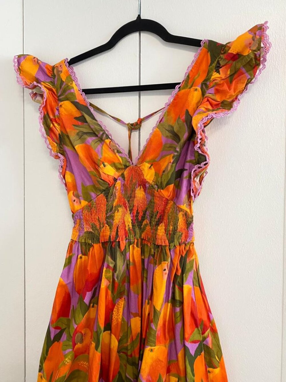 FARM Rio - Tropical Parrot Print Smocked Maxi Dress